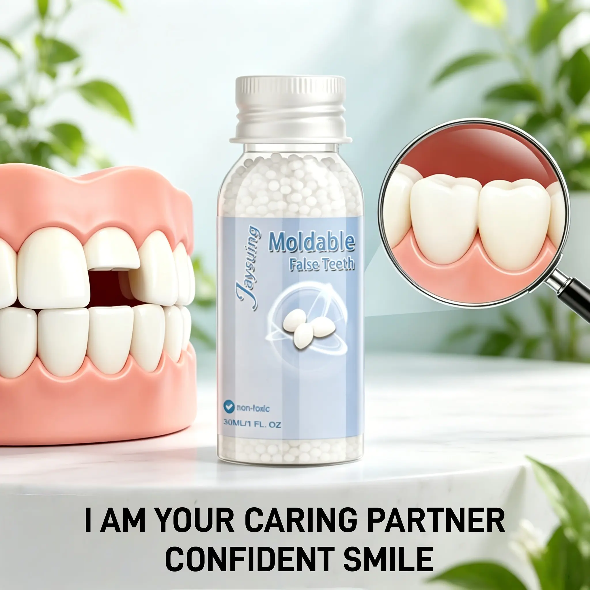 Non- Cosmetic Teeth Veneers, Dental Imperfections, Featuring Strong Adhesion, Adjustable Design And Easy Operation. Ideal for Holiday Parties, Casual Gatherings And As Gifts, Suitable for Middle-Aged And Elderly People