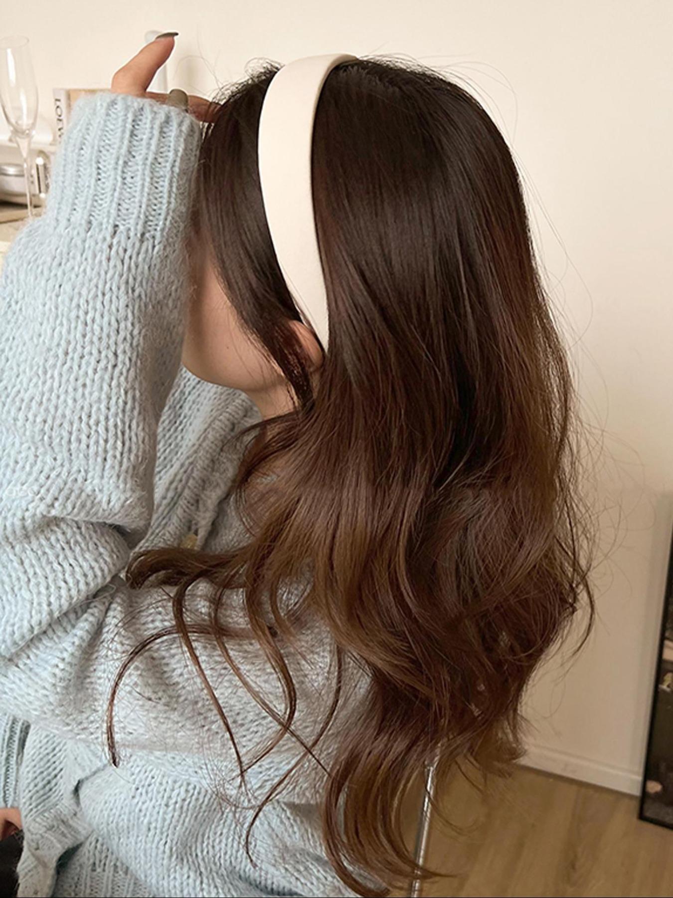 Solid Color Wide Band Hair Hoop, Elegant Hair Accessories for Women & Girls, Minimalist Headwear Suitable for Thick Hair, Headbands Women, Soft Headband