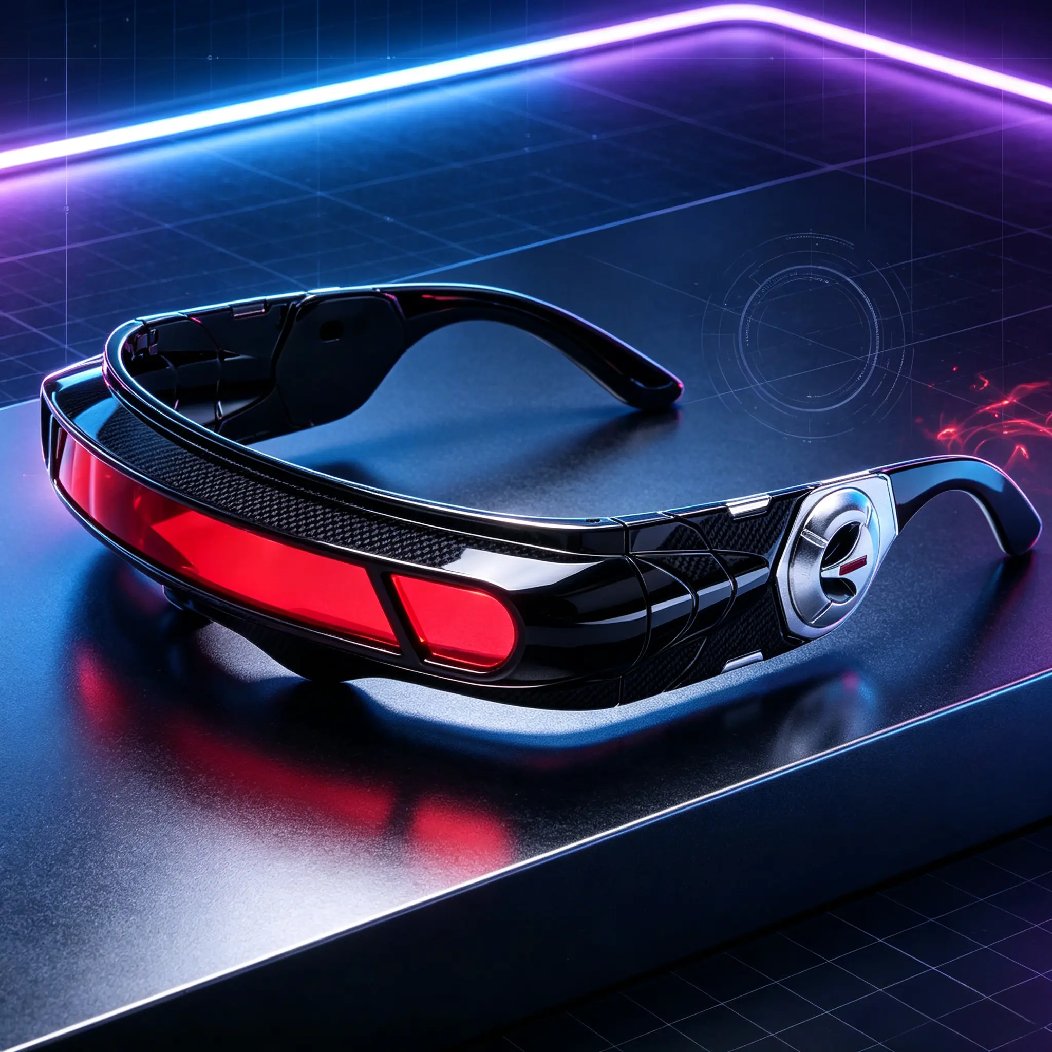 Futuristic Hero Visor Sunglasses, Cyberpunk Novelty Eyewear Props for Party Cosplay Music Festival Comic Con Game Costume Accessory
