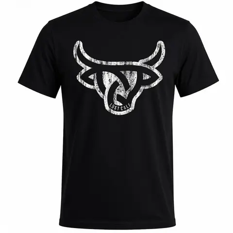 Men's Classic Bull Skull Graphic Cotton Crew Neck T-Shirt - Short-Sleeve, Relaxed Fit, Basic Round Neck Tshirt, Durable Double Stitching, Western Casual Streetwear, All-Season Comfortable Fabric Daily Wear Top