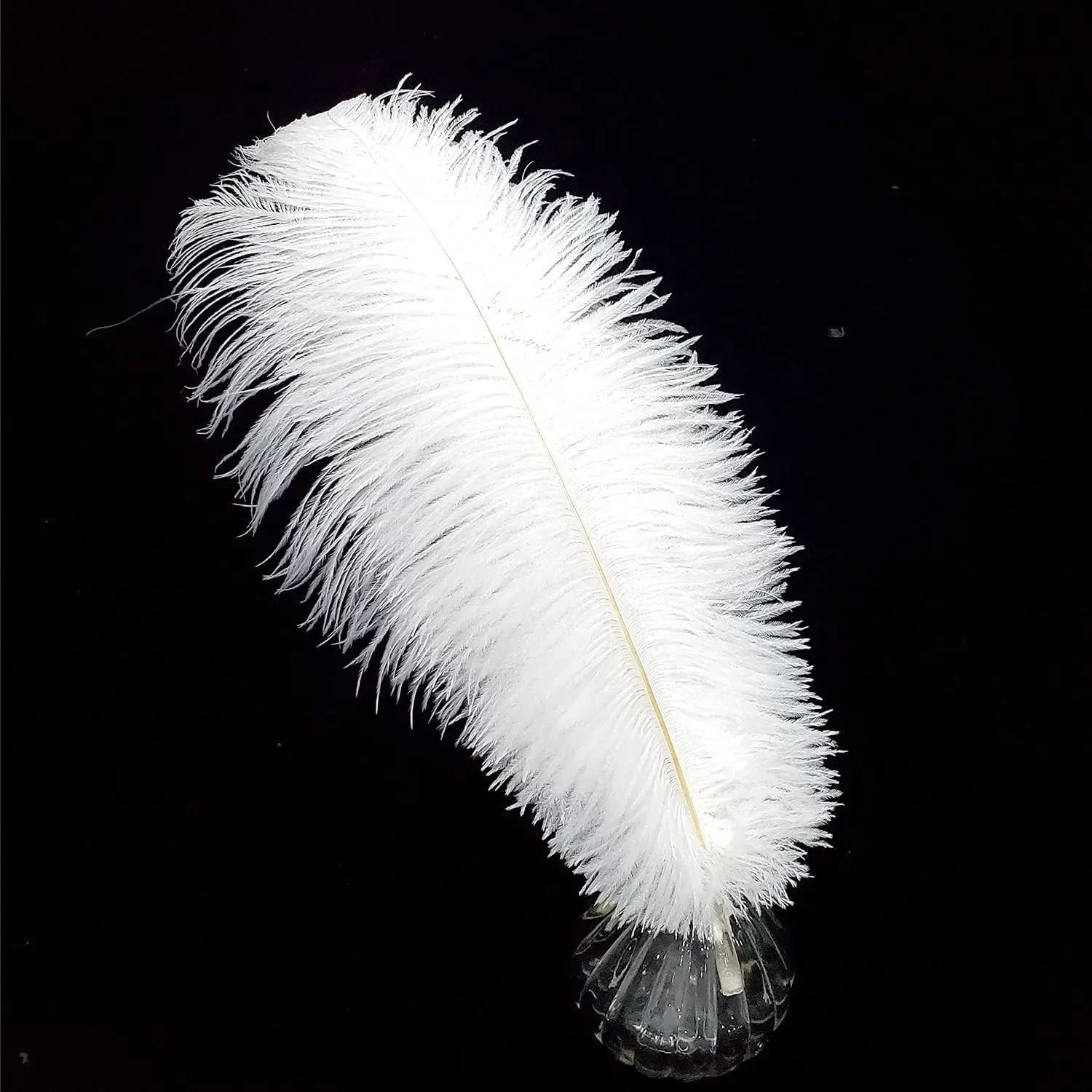 16-18 Inch White Ostrich Feathers 10 Pack DIY Craft Feathers for Wedding Party Centerpieces Home Decoration