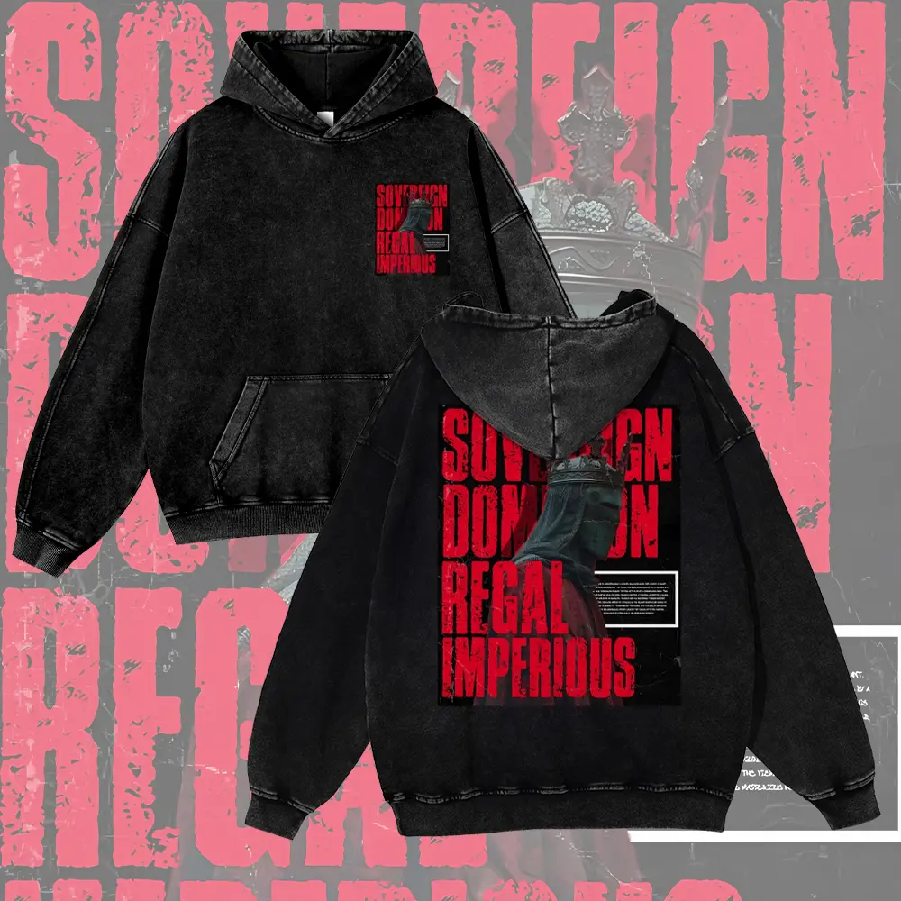 Unisex Vintage Acid Wash Dark Medieval King Hoodie Oversized Heavyweight Gothic Graphic Pullover Streetwear Medieval Masked King Graphic Hoodie Acid Wash Oversized Goth Sweatshirt Opium Y2K Streetwear Unisex