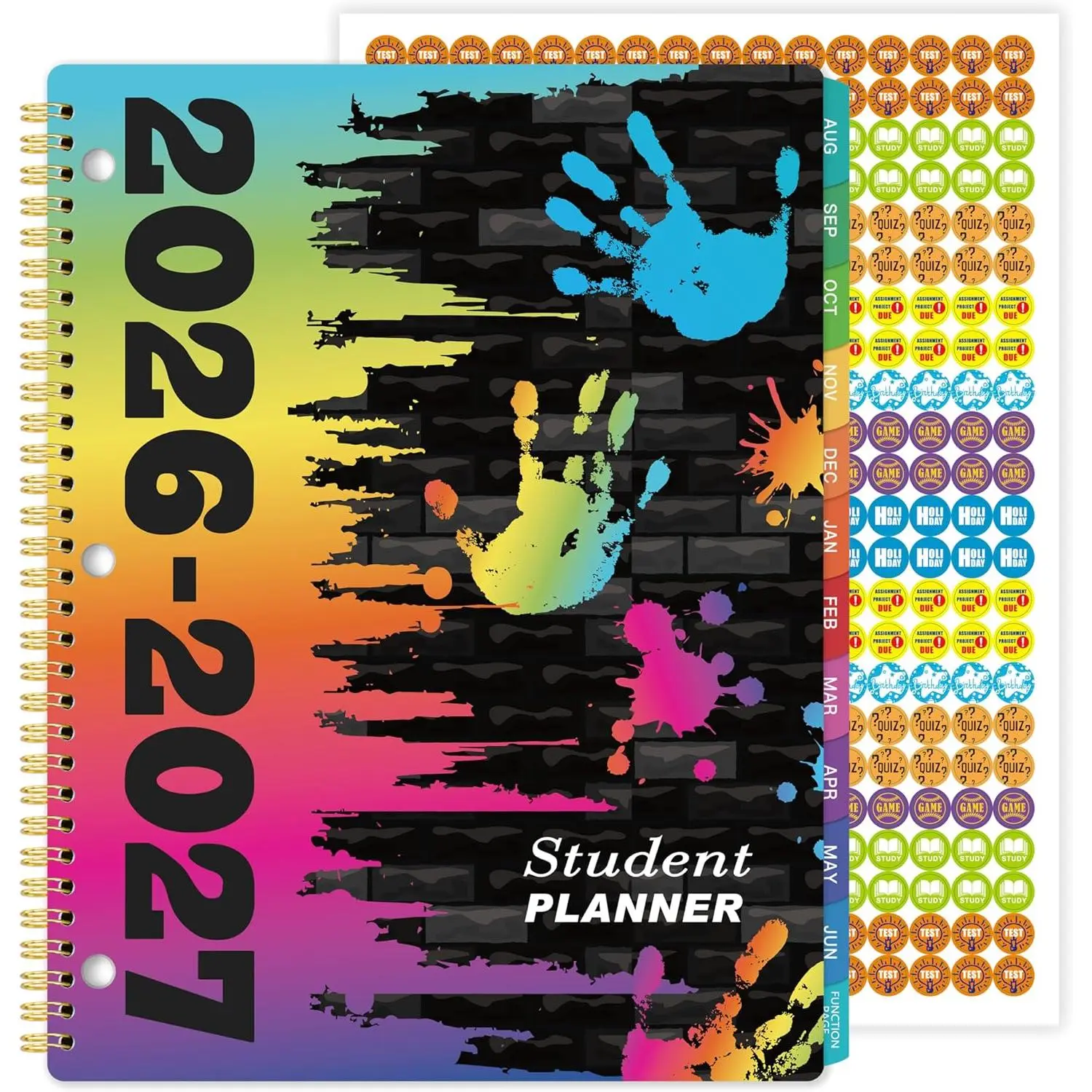 Student Planner 2026-2027 - 2026-2027 School Planner | August 2026 - June 2027, 9'' x 11'', Weekly Lesson Planner with 3-Hole Punched, Stickers, Tabs, School Planner for Students