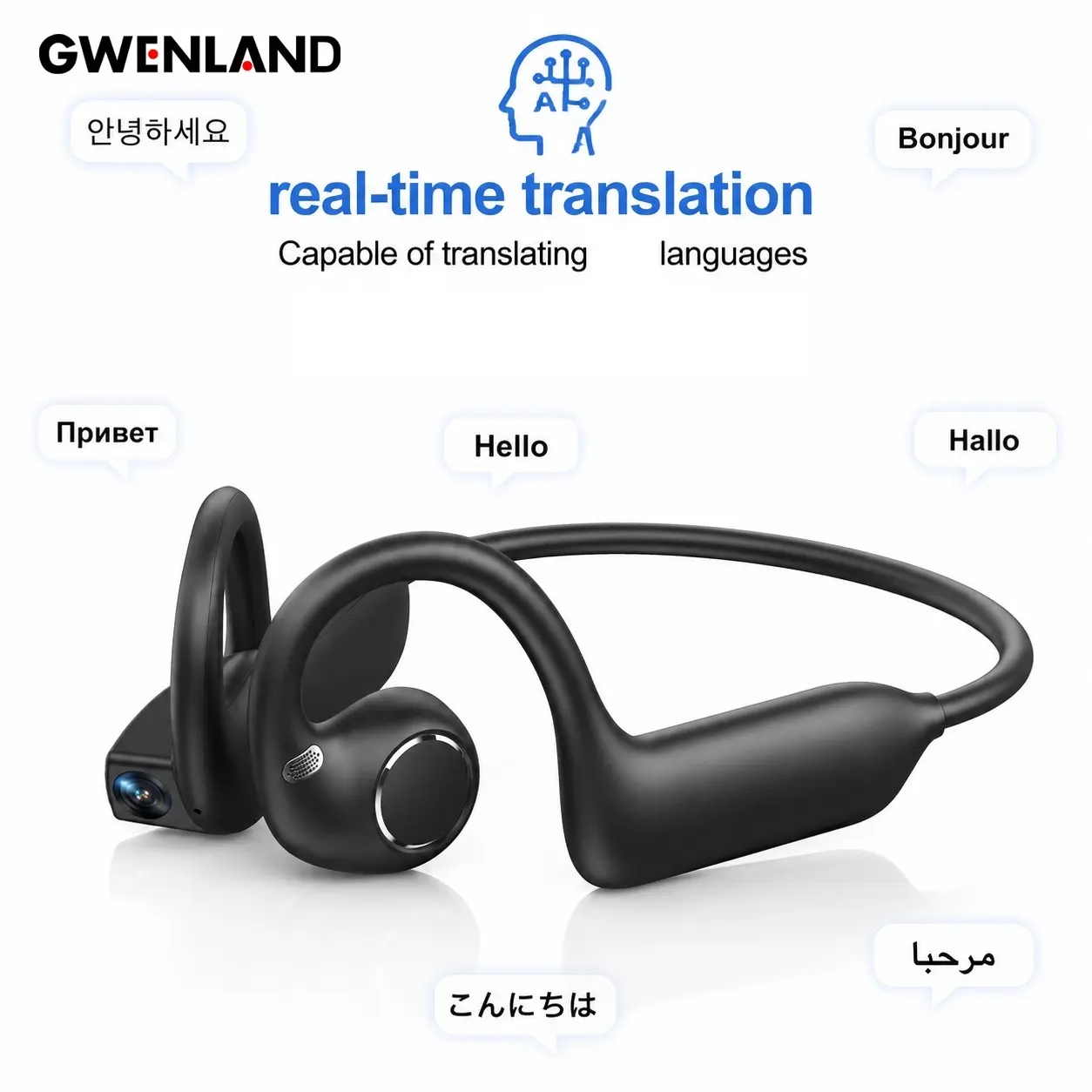 Smart wearables with 8MP Camera, Conversation Translation or Real‑time Simultaneous Interpretation, AI voice chat (ChatGPT, Gemini), Supports Music Control and Volume Adjustment, Answer Incoming Calls, Perfect Holiday Gift.