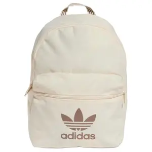 Adidas Originals Recycled Polyester Backpack for Men and Women, Casual Minimalist Style, Miracle White