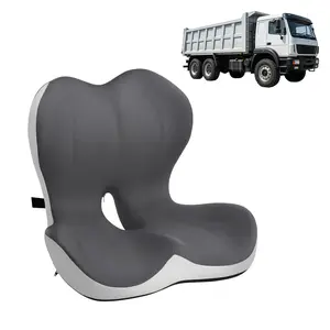 Memory Foam Seat Cushion and Car Headrest Ergonomic Orthopedic Pillow Combo for Office Chair and Driving Lumbar Pressure Relief