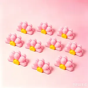 10 Pcs / Daisy Photo Holders, Cute Floral Frame for Polaroid or Small Photos, Perfect Desk Decor Gift for Office or Bedroom