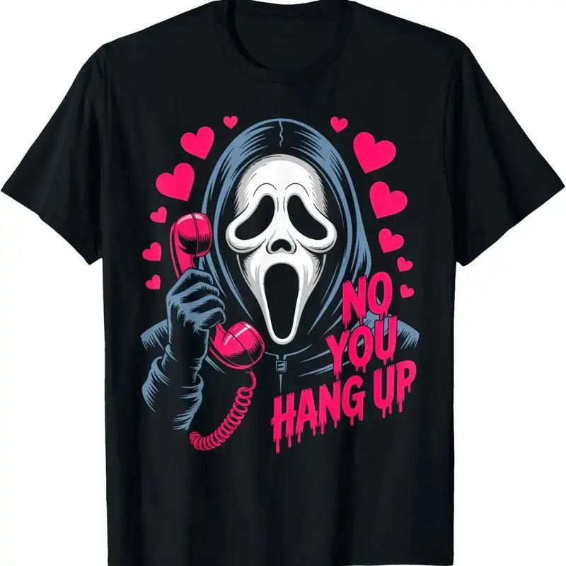 Cute Creepy Horror Make My Heart Scream Valentine’s Day T-Shirt 100% Cotton Unisex Fit No Fading Digital Print