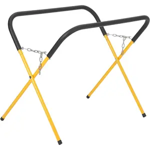 Portable Folding Auto Body Work Stand, 750 LBS Heavy Duty Steel Work Bench with Adjustable Height & Foam Padding, Rust Resistant Foldable Support Stand for Automotive Painting, Repair, Maintenance, Holding Bumpers, Fenders, Doors & Hoods