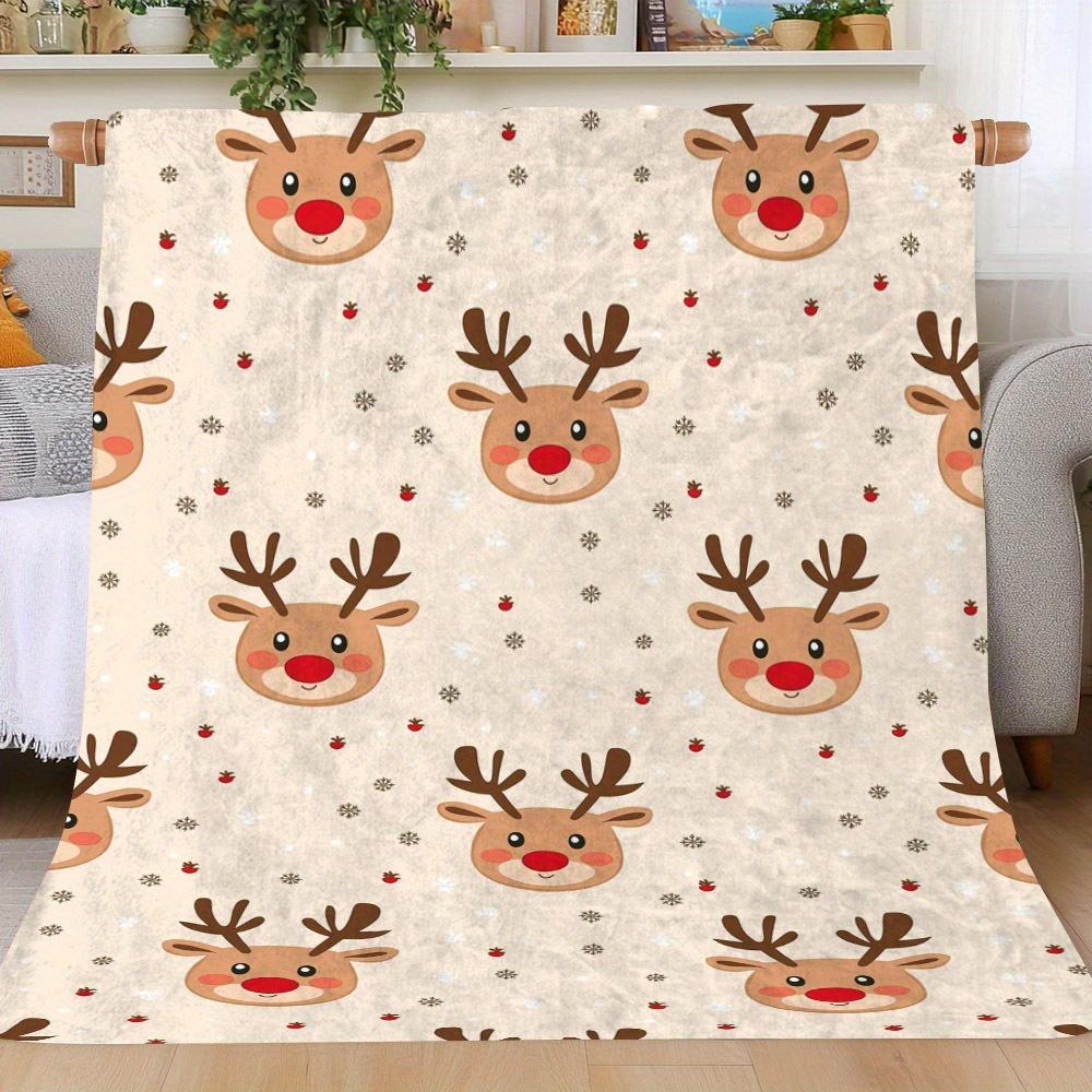 Christmas Cute Elk Print Holiday Decoration Blanket, Soft And Warm Commemorative Blanket For Unforgettable Moments, Perfect Holiday Gifts For Classmates, Friends, Family, And Loved Ones For Naps, Camping, Travel, Cars, And Home Or Office Decor Christmas Cute Elk Print Holiday Decoration Blanket, Soft And Warm Commemorative Blanket For Unforgettable Moments, Perfect Holiday Gifts For Classmates, Friends, Family, And Loved Ones For Naps, Camping, Travel, Cars, And Home Or Office Decor
