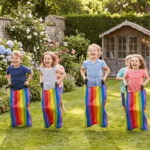2/4 Pack Colorful Canvas Potato Sack Race Bags, Washable Durable Sack Jumping Bag, Outdoor Family Game Supplies, Perfect for Parties and Events
