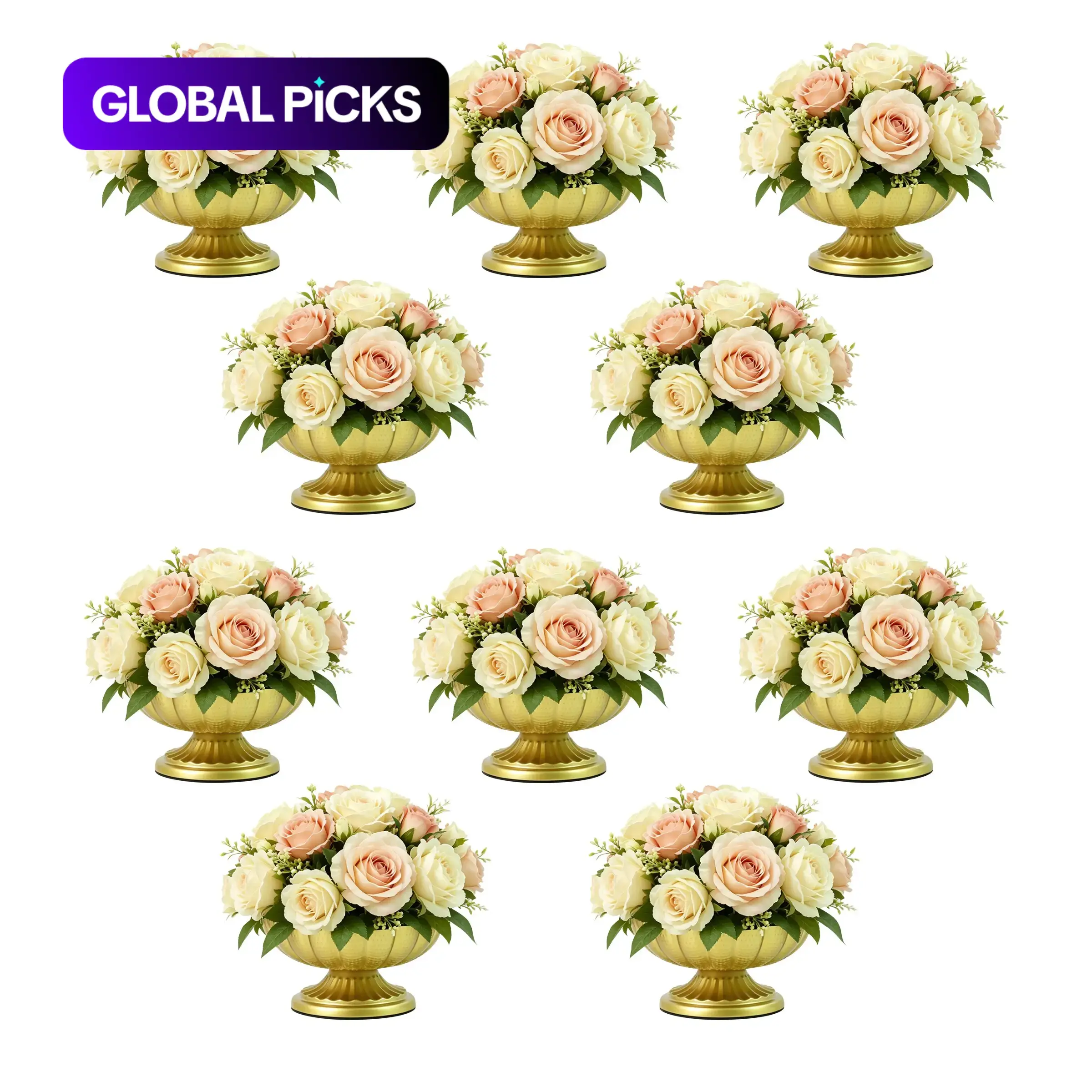 Flower Pot, Luxury Floral Stand, Vintage Style Vase, Home Decor Vase, Desktop Decorative Item, Metal Texture Planter, European Style Flower Arranger, Vases For Flowers #GLOBAL PICKS
