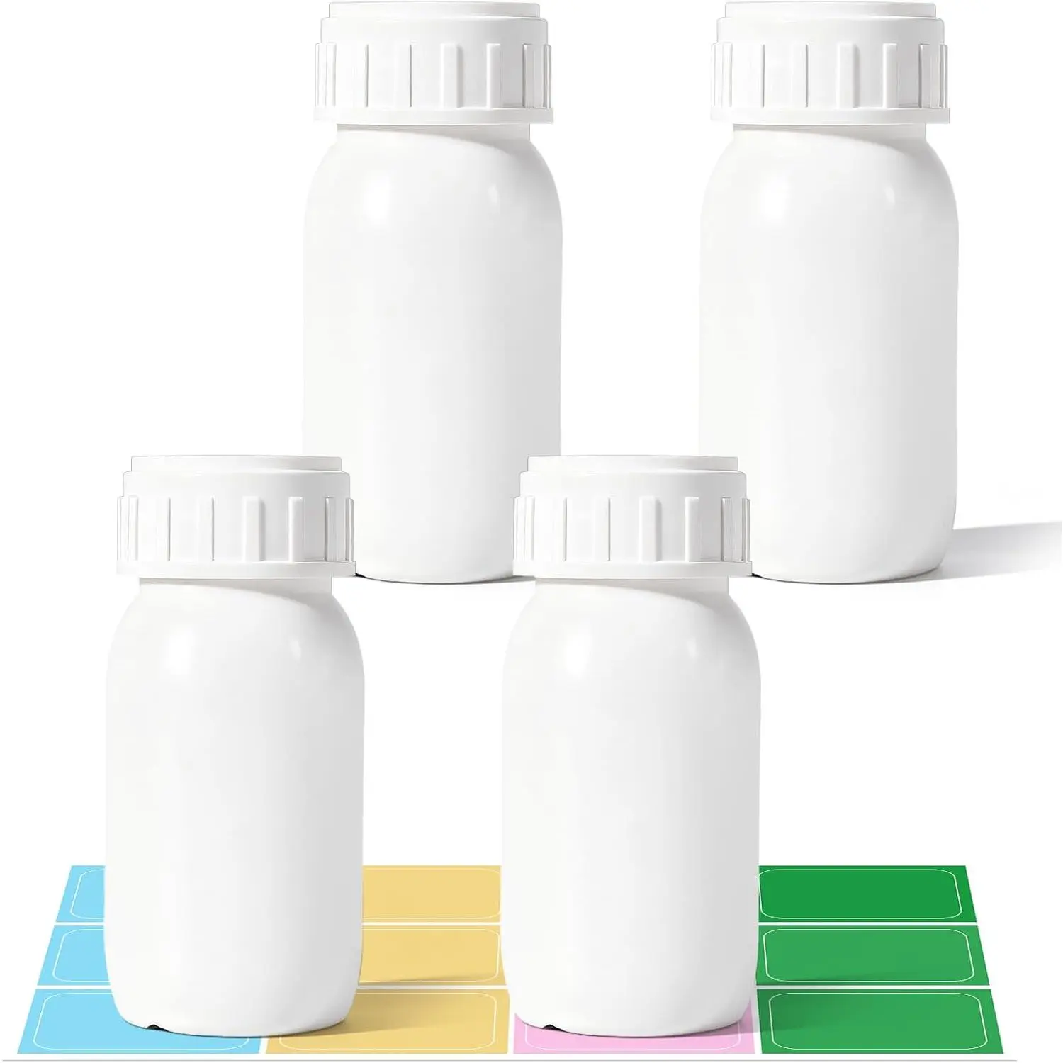 4Pack 1.7oz (50ml) Clear Plastic Small Travel Squeeze Bottles - Empty Containers with , EVOH High Barrier Leak Proof Storage for Toiletries, Samples & Pills