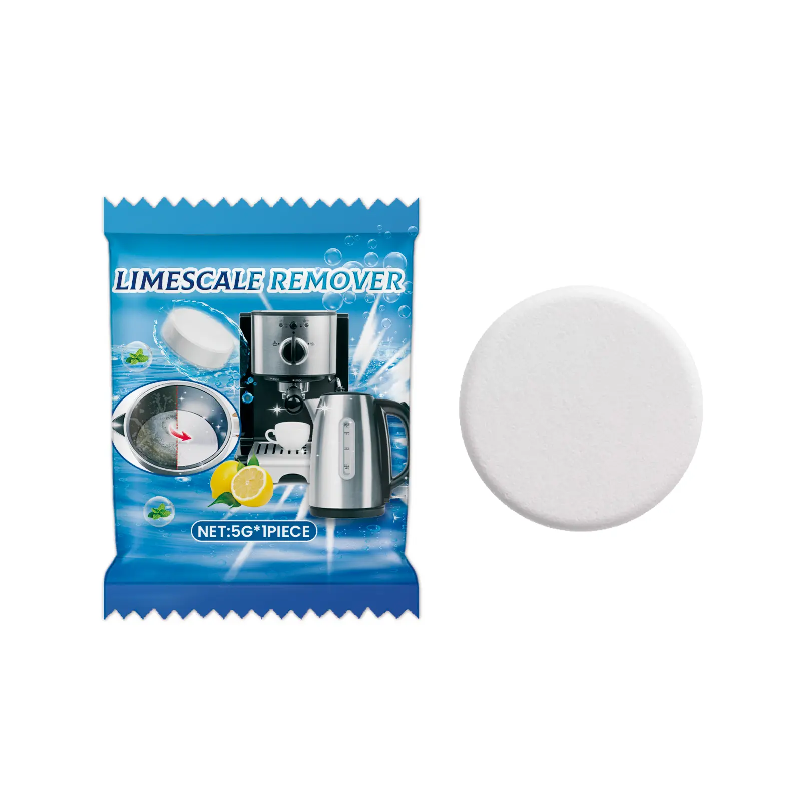 Jakehoe Household Citrus Bicarb-Citrate Limescale Cleaning Effervescent Tablets, for Stubborn Stains in Kettles, Coffee Machines, Kitchen Appliances
