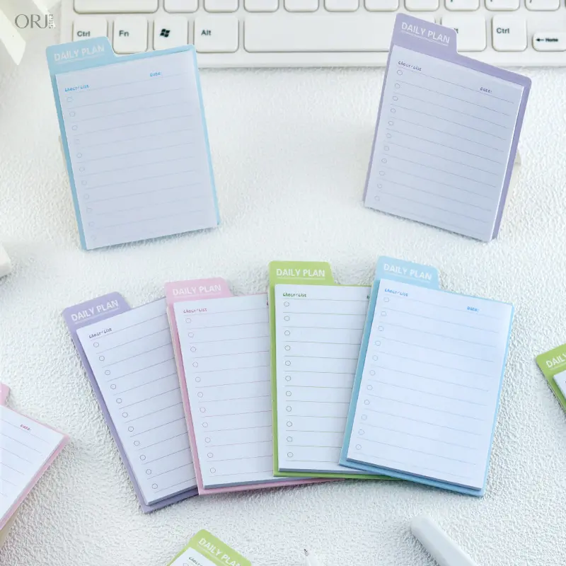 Self-Standing Sticky Note Pads - Paper, Removable Adhesive, No Assembly Needed Desktop To Do List Memo Stationery, Back to School Student Desk Supplies