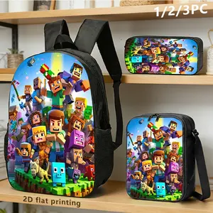 Game Character Themed Luggage Set - 3-Piece Option (Backpack, Insulated Lunch Bag, Pencil Case) or Individual Items, Functional Visual Impact Bags for Daily Use