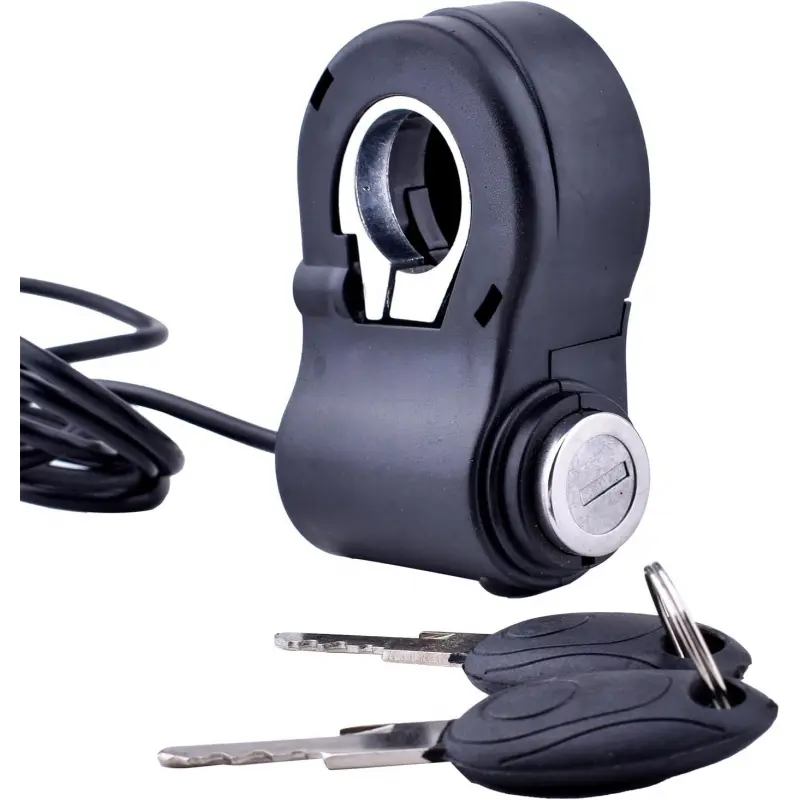Universal Bike Key Ignition 12V-96V Ebike Ignition Switch with Key Superior Anti-Theft Electric Scooter Key Switch 2 Wires Electric Scooter Ignition Lock Key Switch Scooter Key Ignition Replacement