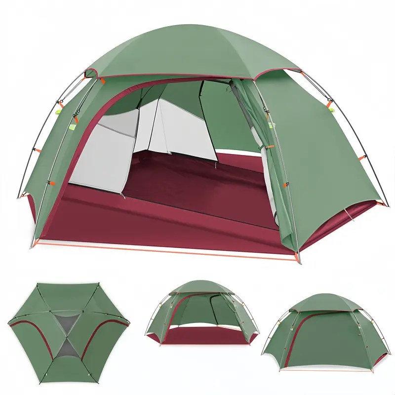 Waterproof Backpack Tent Ultra-Light 1-2 Person Camping Tent, Aluminum Frame, Double Layer Hiking Tent, B3 Mesh Yarn, 150D Oxford Cloth