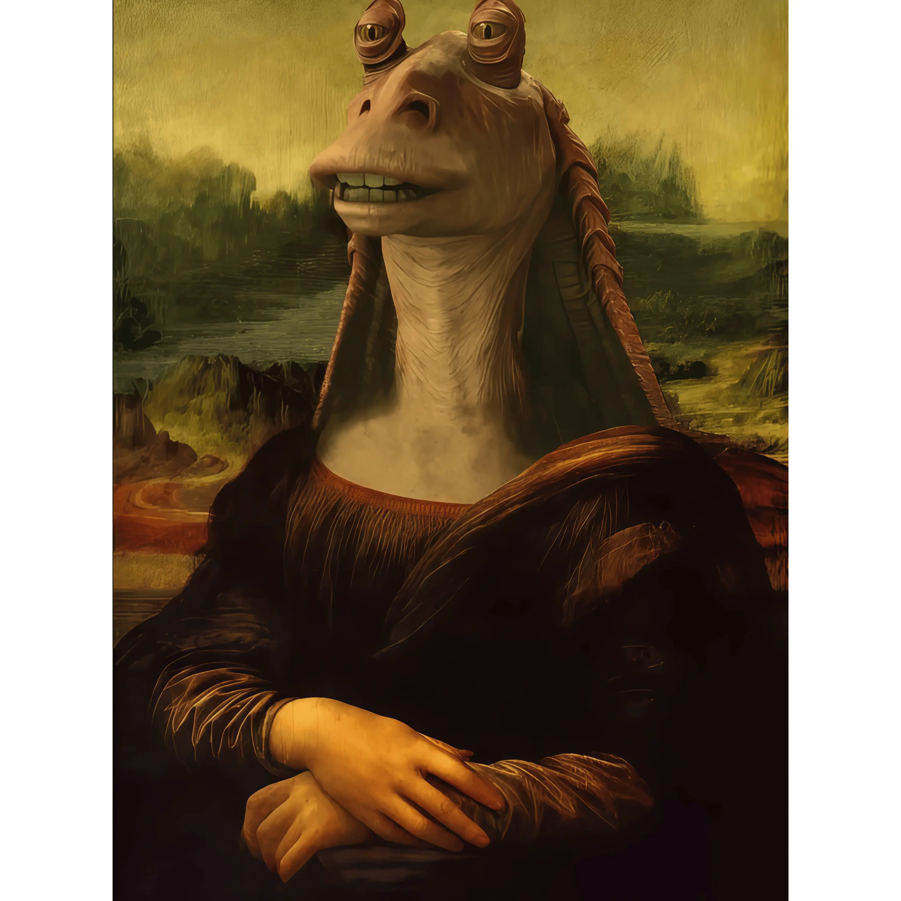 NOT The Mona Meesa Trendy Funny Wall Art Poster – Viral Meme Room Decor
