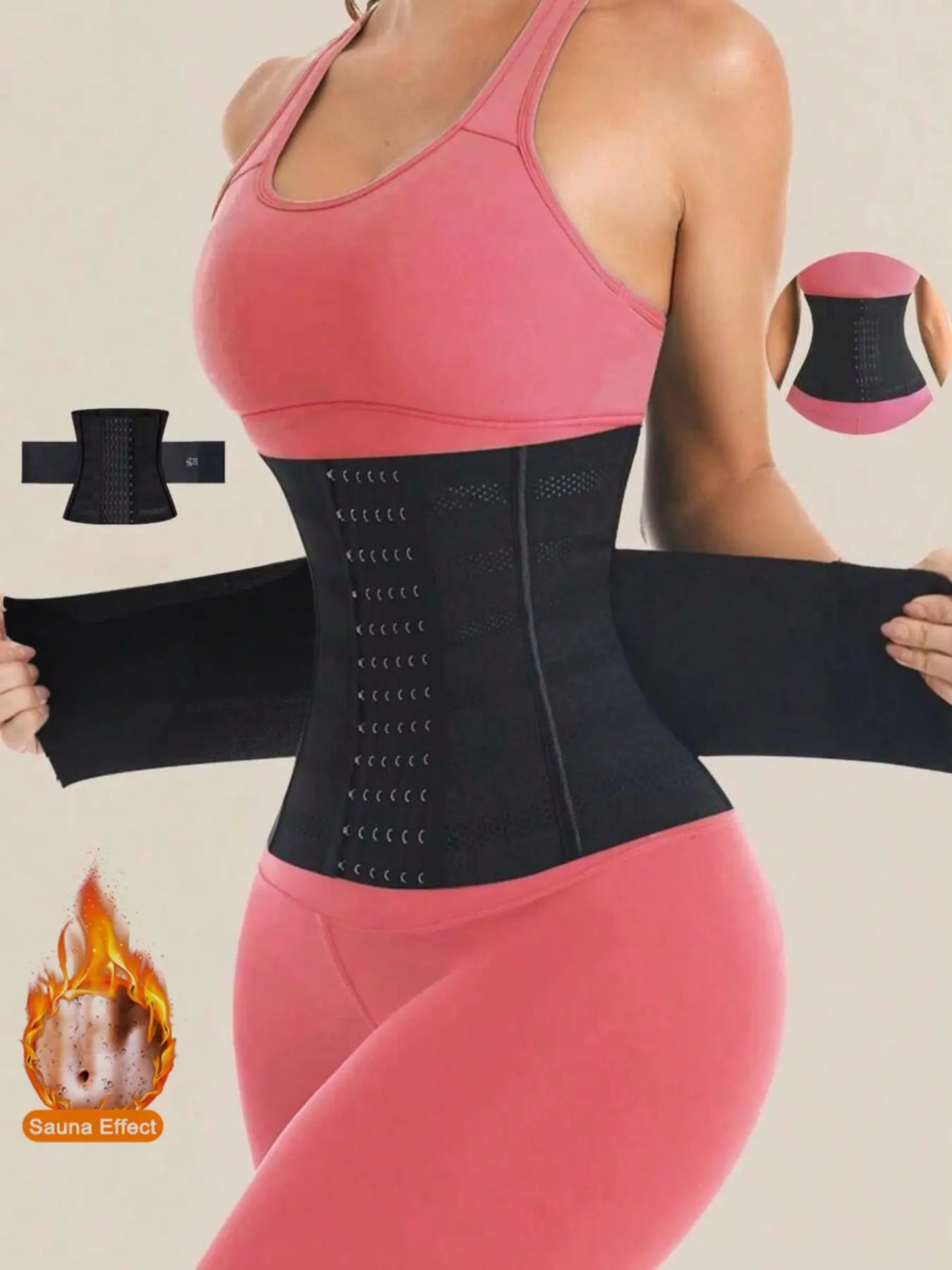 Women's Shapewear Waist Trainer Belt, Dual Layer Hook Design, High Compression Waist Cinch, Cinched Waist, Abdominal Control, Sweat Waist Trainer, Underwear