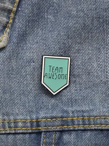 Team Awesome Arrow Badge Pin, Unique Design Accessory, Perfect for Team Events & Gatherings, Durable Material, One Piece Per Pack