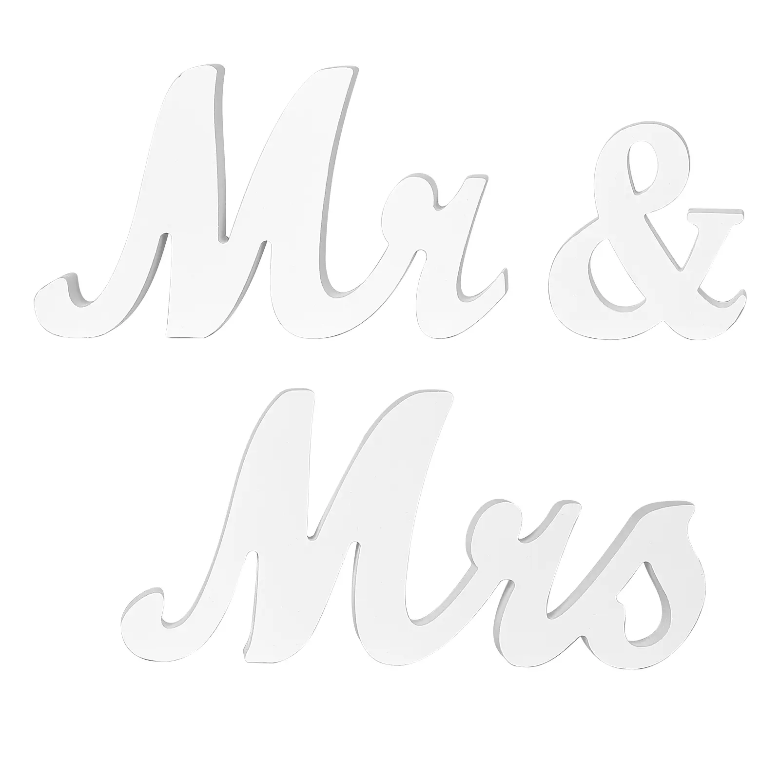 Rustic Mr & Mrs Wooden Letters Sign – Vintage Wedding Table Decor, Freestanding Centerpiece
