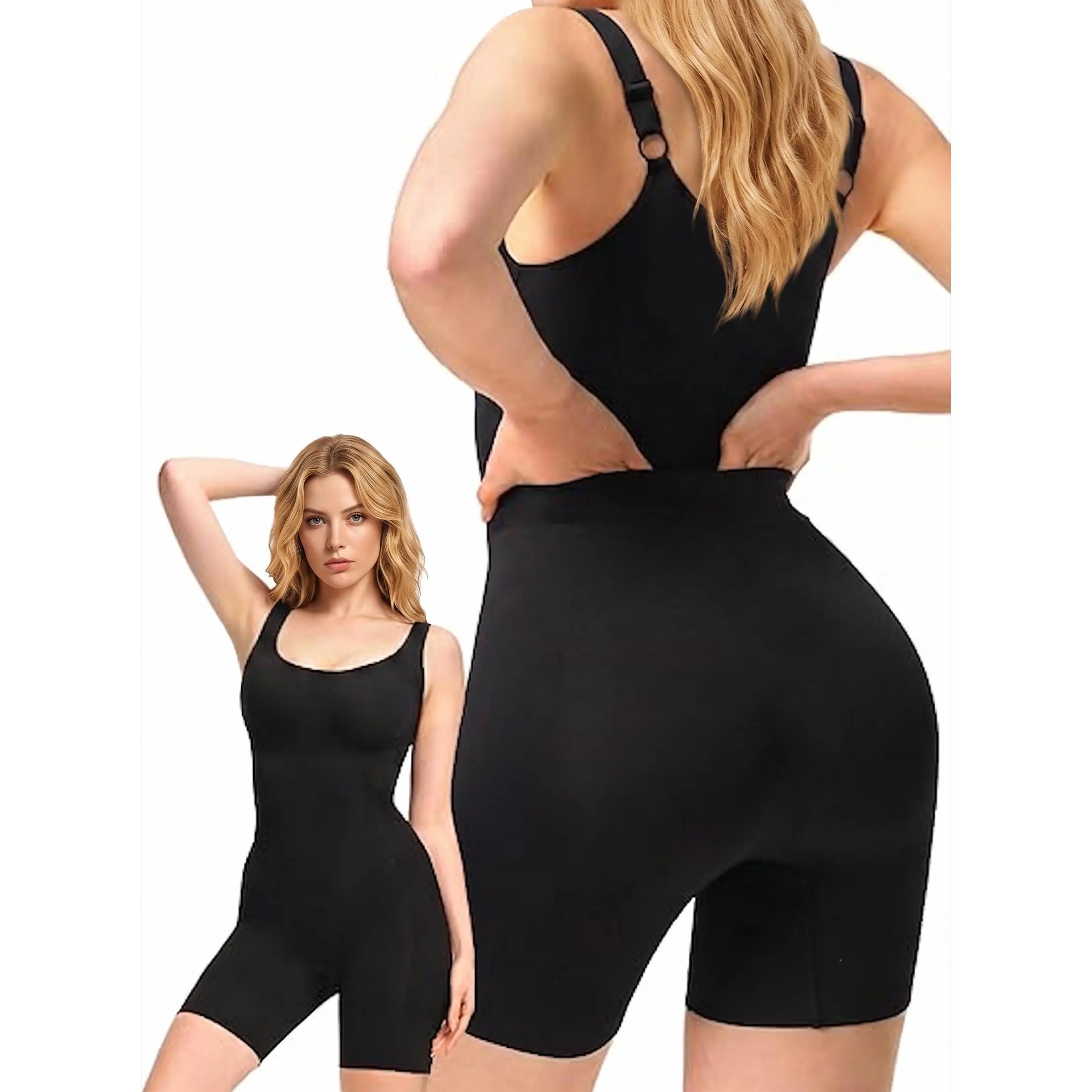 Bathroom-Friendly Shapewear Bodysuit Shorts for Women-Seamless Compression Tummy Control Body Shaper,S-XXL