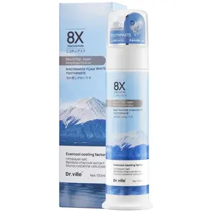 Dr.ville Niacinamide Foaming Whitening Toothpaste, Deep Clean Stain Removal, Fresh Breath & Daily Oral Care 100g-A