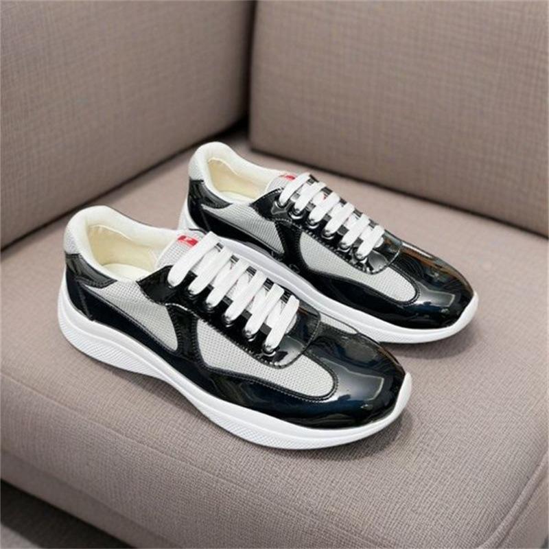 2026 High-Quality Patent Leather Fashionable Casual Sports Sneakers Breathable White Shoes Classic Men's Shoes