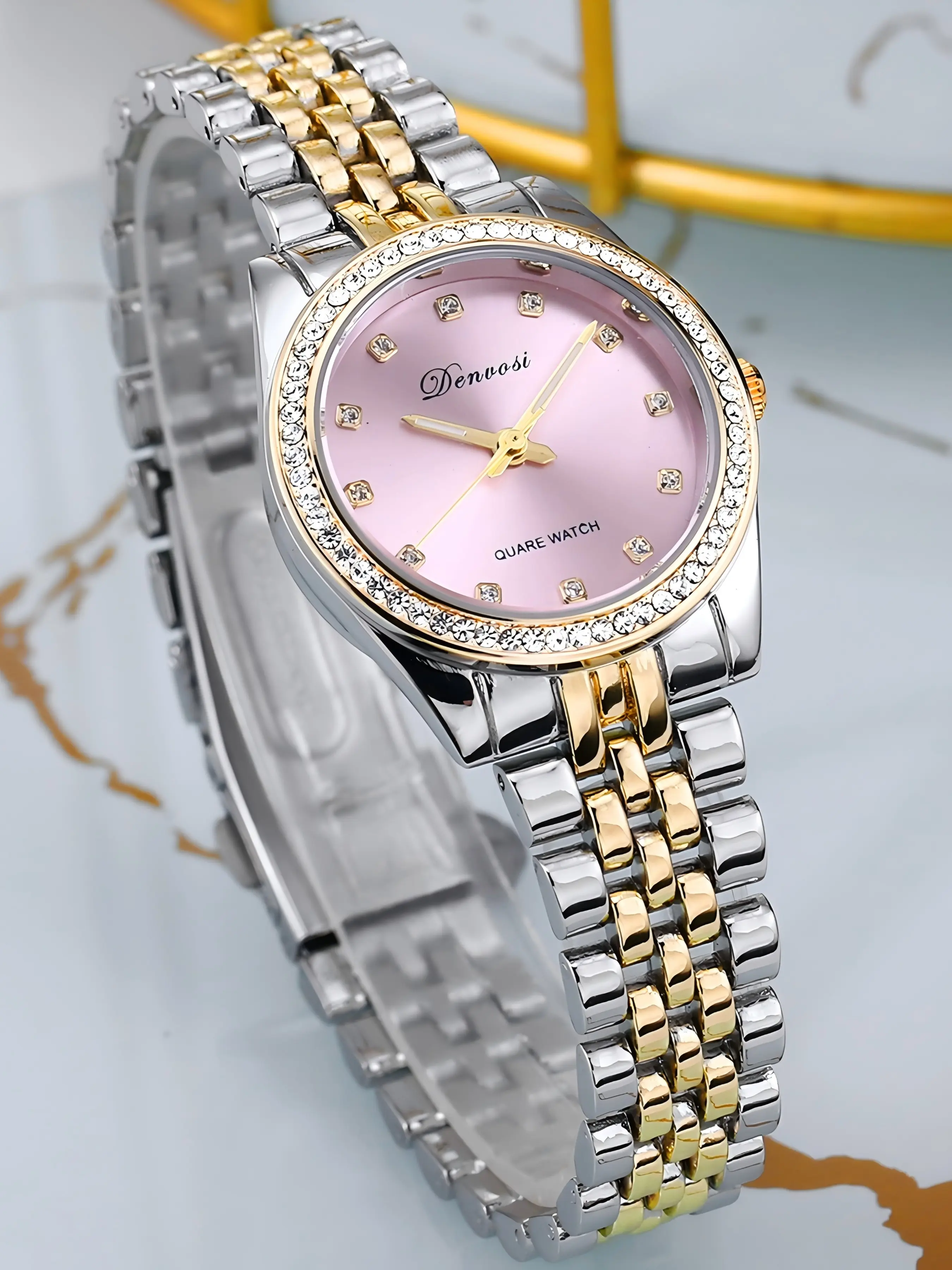 Elegant Ladies' Quartz Watch, Round Dial Design, Perfect for Daily Commute, Dating, Gifts, Ideal for Mom & Best Friend, Analogue Quartz Watch