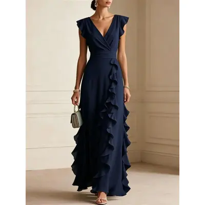 unique prom dresses Sparkly Mermaid V Neck Sequins Long Dress MD101706 – Dressmeet Hips with ruffle and SIMPLE Length:Extra 50 inches Glam Tie-Dye Gown -