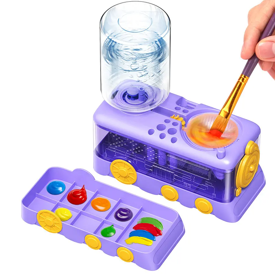 Paint Brush Rinser for Artists and Beginners, Compact Portable Art Tool with a Circulating Water System for Cleaning Paint Brushes