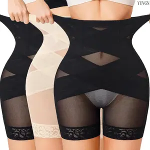 Women Tummy Control Butt Lifting Shapewear Shorts High Waisted Body Shaper Shorts With Thigh Sculpting Shaper Panties