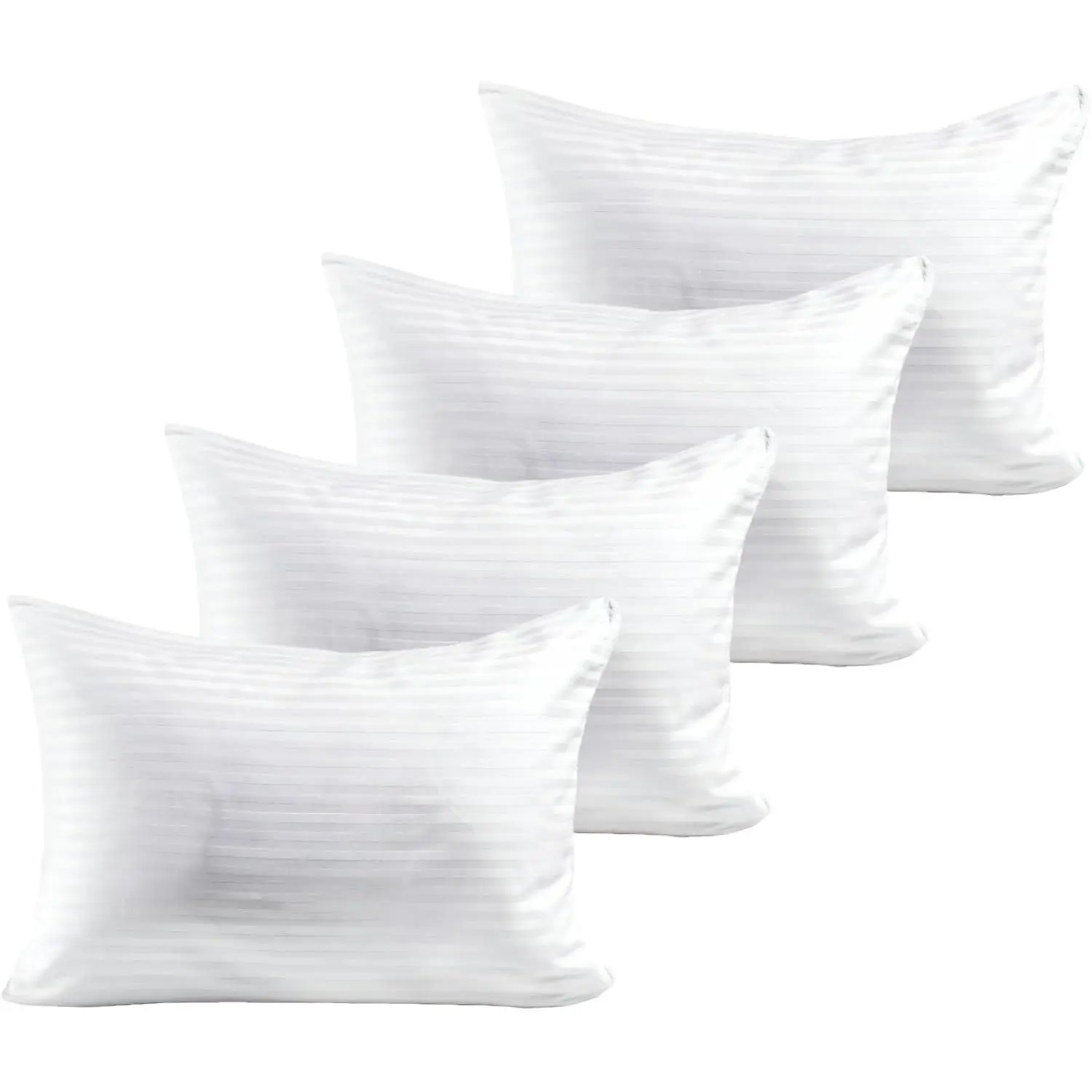 100% Cotton 600TC 4PC Pillow Protectors with Zipper Standard Size Hypoallergenic Breathable Hotel Collection Pillow Covers Ultra Soft 20 x 26 Inches Pillowcases
