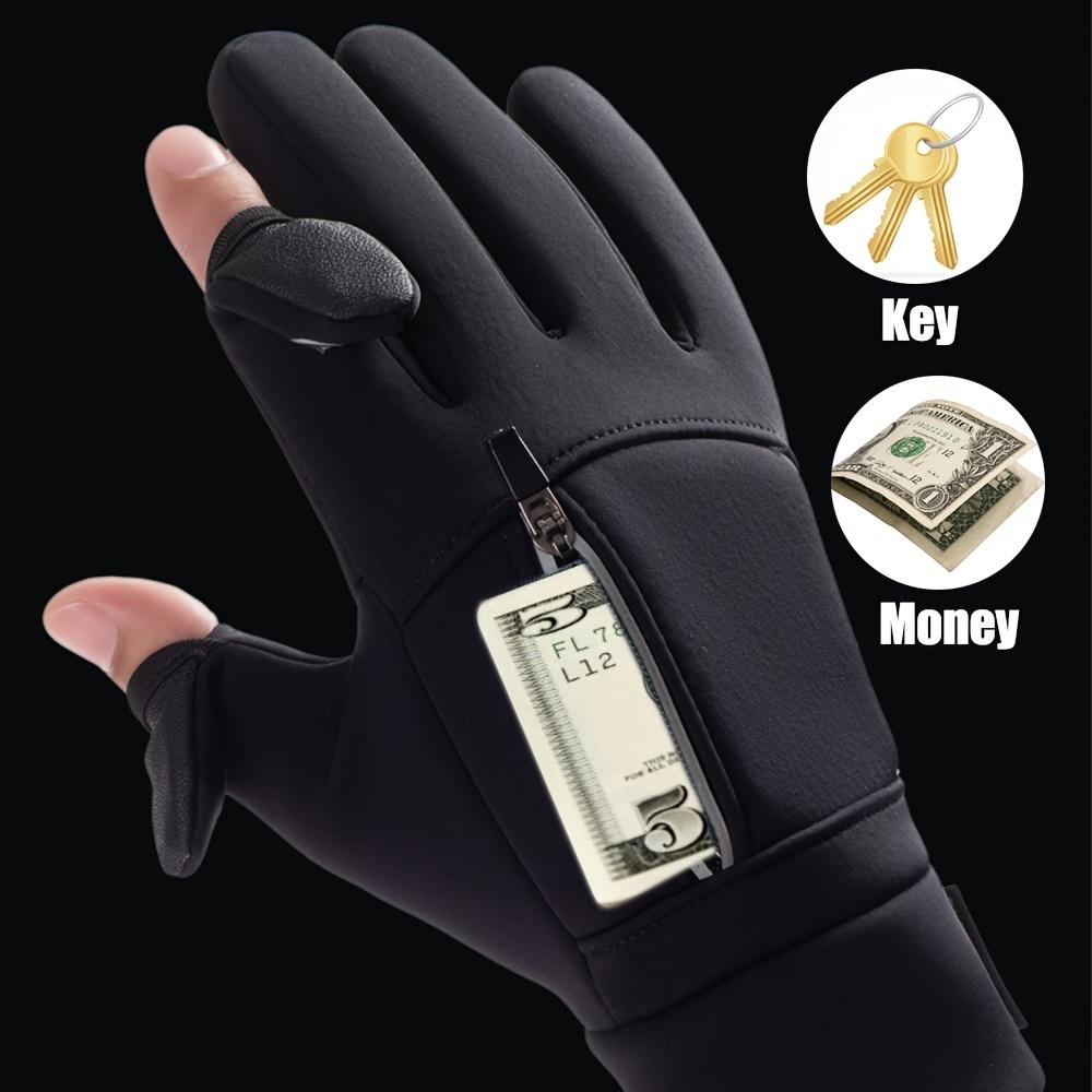 Winter Touchscreen Warm Gloves Outdoor Sports Cold-Resistant and Windproof Gloves for Men and Women, Cycling, Fishing, Running Gloves, Flip-Top Fingerless Gloves