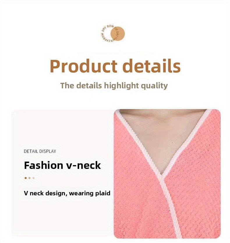 A Super Absorbent, Quick-drying, Wearable Bath Towel. This Adorable and Soft-style Home Bathrobe Is Skin-friendly and Breathable. It Can Be Worn Instantly After Showering Without Sticking to the Body, and It Doesn't Shed Lint. Comfortable and Warm
