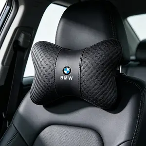 1PC Summer Ice Silk Car Seat Neck Pillow Headrest Rest Support Cushion Pad Accessories For BMW M 1 3 5 Series M3 M5 M6 X3 X5 E46 E90 E39 F10 F20 F30 G20 E36 E34