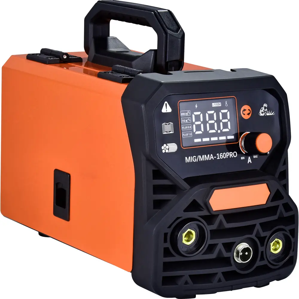 4-in-1 Dual Voltage Welding Machine, MMA MIG-160 Pro Portable Inverter Welder, Multifunctional Electric Welding Equipment with MIG/MMA/ARC Welding Modes, Compact Welder Machine for Home DIY, Garage, Workshop, Metal Repair & Fabrication