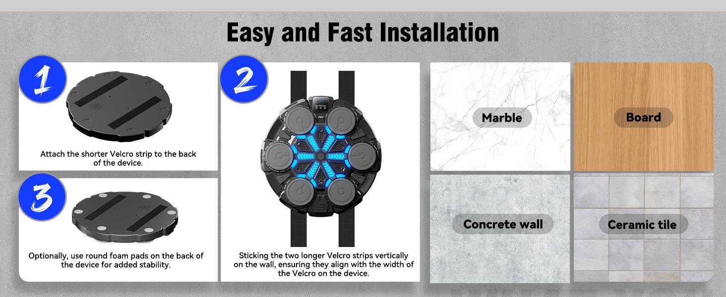 Music Boxing Machine for Kids and Adults, Wall Boxing Punching Pad with Bluetooth & Rhythm Lights, 3 Speed Modes, Home Fitness Boxing Equipment with Gloves for Boys Girls Teenagers