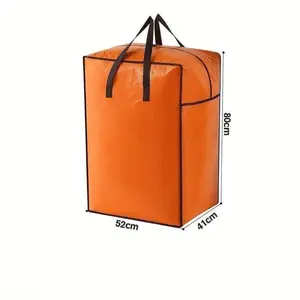 Commercial Grade Heavy Duty Moving Bags 80x52x41cm, Extra Large Scratch & Wear Resistant Storage Totes, High Capacity Organiser for Logistics & Commercial Use