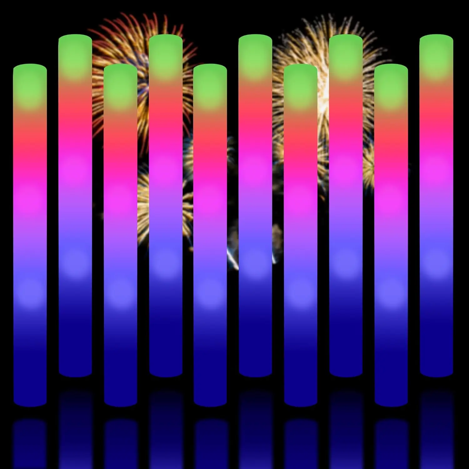 Upgraded Light up Foam Sticks, 3 Modes Colorful Flashing LED Strobe Stick for Party, Concert and Event (12)fidget toys