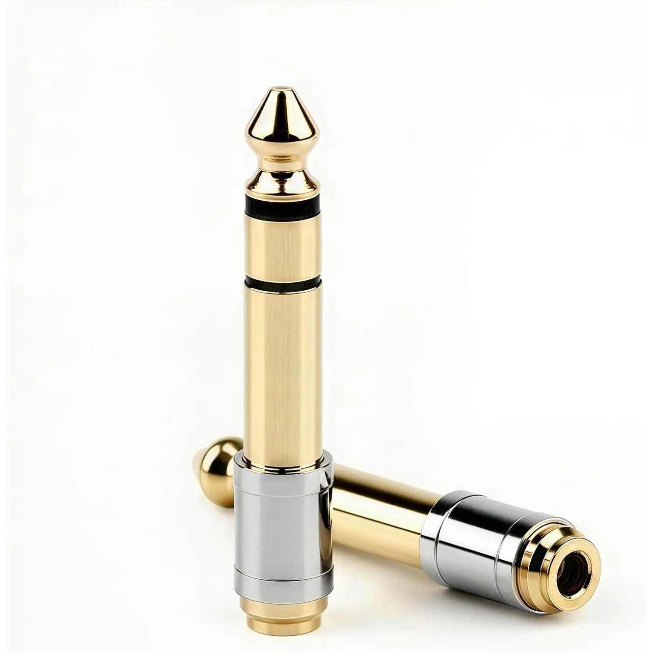 6.35mm(1/4 Inch) Male to 3.5mm(1/8 Inch) Female Headphone Adapter | 24K -Plated Audio Jack Converter for Electric Piano and Drums, Amp, Guitar, Mixing Console, Aux  - 2 Pack