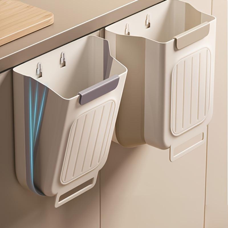 Foldable, Collapsible Kitchen Trash Can, Hanging Trash Bin, Space-saving Hanging Garbage Can for Kitchen Cabinets, Kitchen Accessories