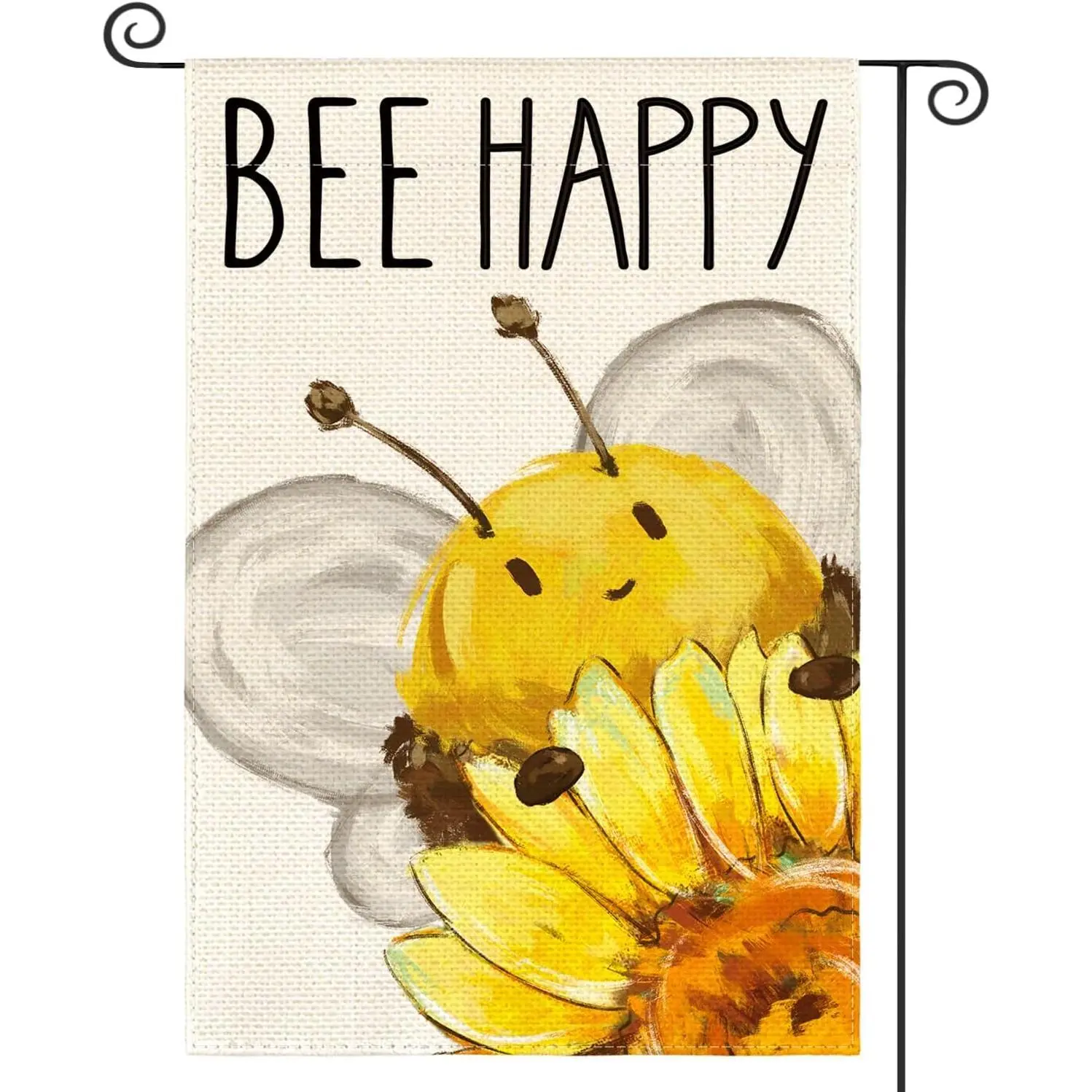 Double-Sided Summer Bees & Sunflower Garden Flag, Decorative Outdoor Courtyard Banner for Party & Holiday Home Supplies