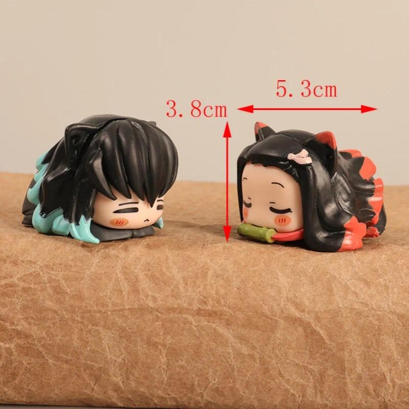Demon Slayer: Cat Ears Figure Pose Model Table Decoration Cute Q Version Furniture Decoration Collectible Gift