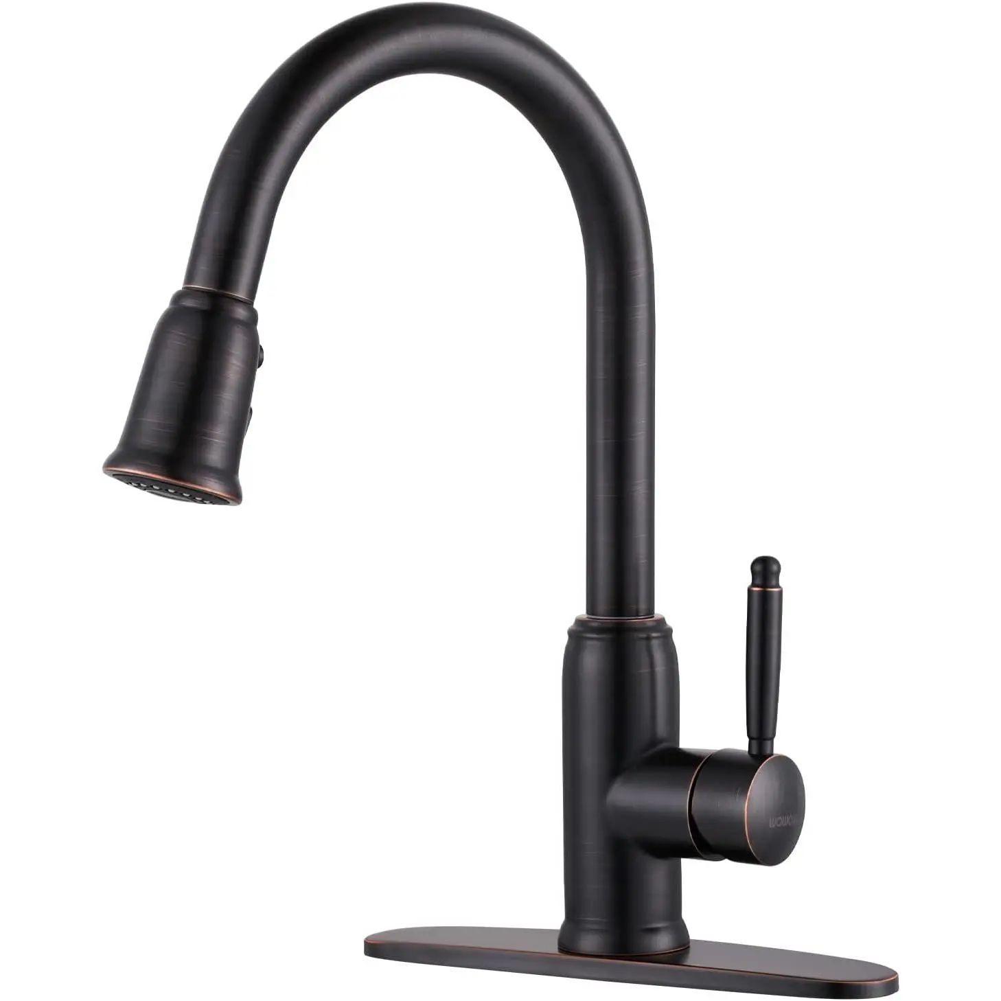 Bronze Kitchen Faucet with Sprayer: 304 Stainless Steel Kitchen Sink Faucet High Arc Pull Down Design for 1 or 3 Hole,  Style