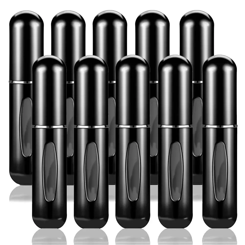 【Black Friday】10-Pack Empty Refillable Perfume Atomizers, Portable Mini Travel Spray Bottles with Viewing Windows for Perfume and Cologne