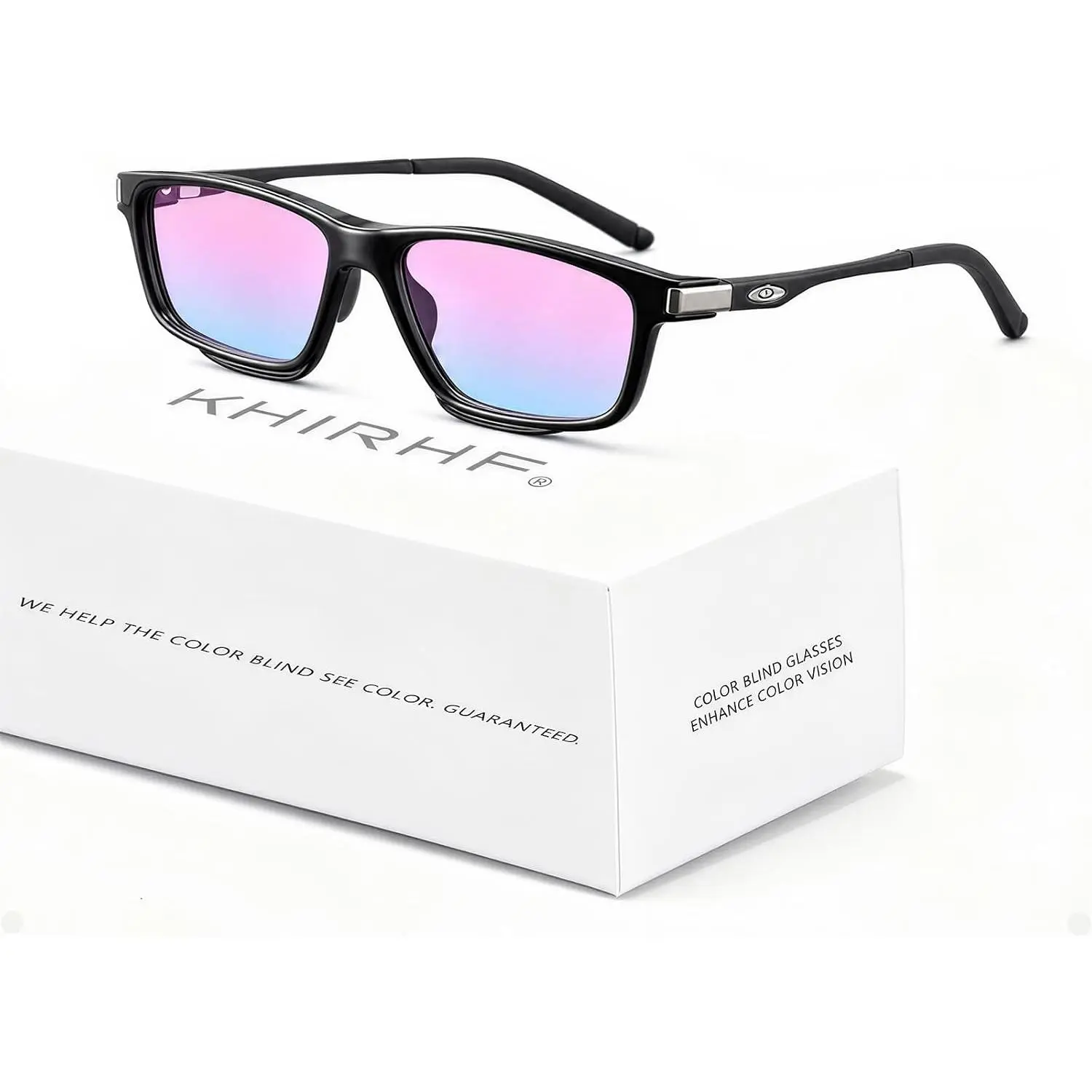 Color Blind Glasses for Men, Ultra-Clear  Lenses, Color Correcting & Enhancing Glasses Outdoor Use for Deutan and Protan Colour Blindness