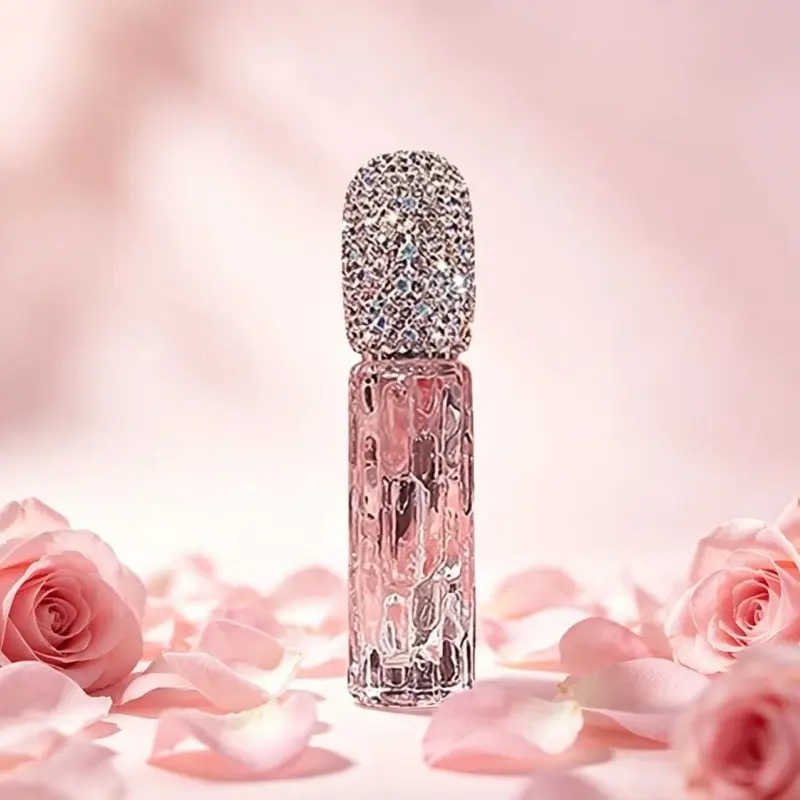 2pcs 10ML Glass Spray Bottles, Portable Diamond Embellished Fragrance Samples, High Aesthetic Travel Perfume Dispenser, Moisturizing Fine Mist