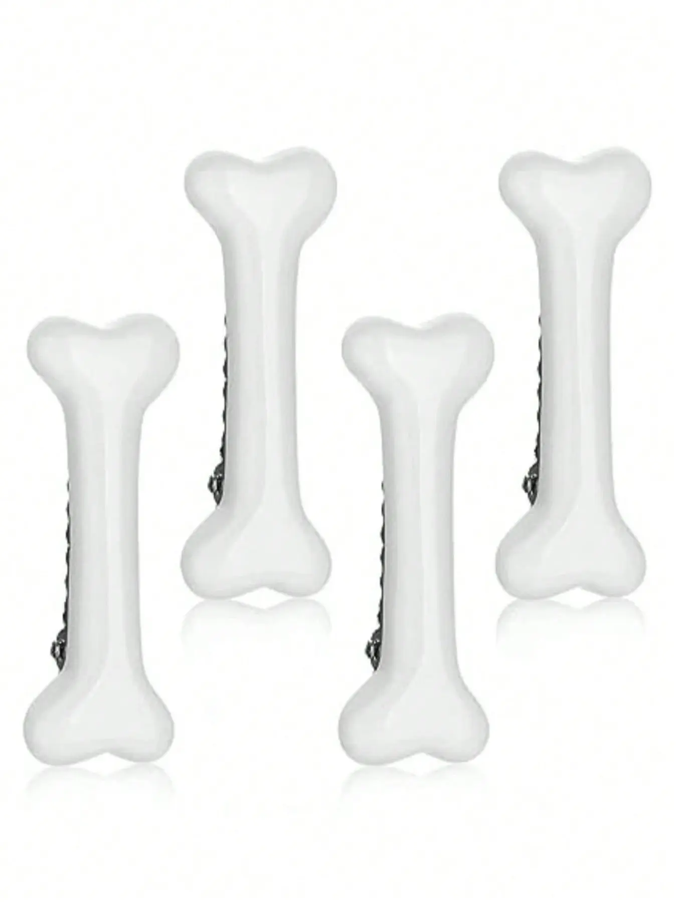 4pcs White Bone Plastic Bangs Side Hair Clips, Simple & Creative Alligator Hair Clips, Suitable For Cosplay Claw Clips Hair Claws Hair Barrettes, School Stuff, Hair Accessories, Head Accessories, Hair Accessories For Women, Hairpin, Cute Claw Clips